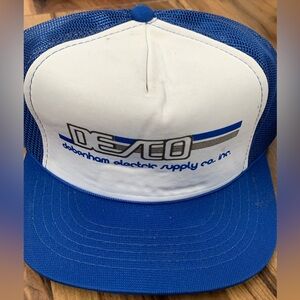 Blue and White Trucker Hat